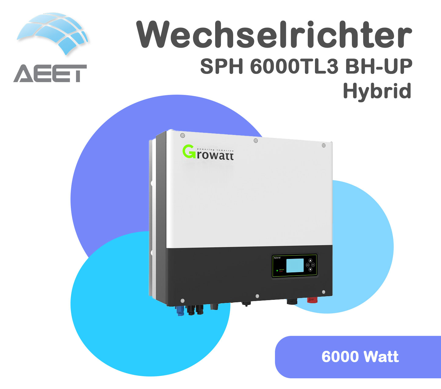 Growatt SPH 6000TL3 BH-UP inkl. TPM für - DC Growatt SPH 6000TL3 BH-UP inkl. TPM für - DC