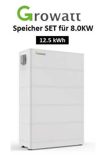 Growatt SET Speichersystem DC 8.0 kW mit 12.5 kWh Speicher