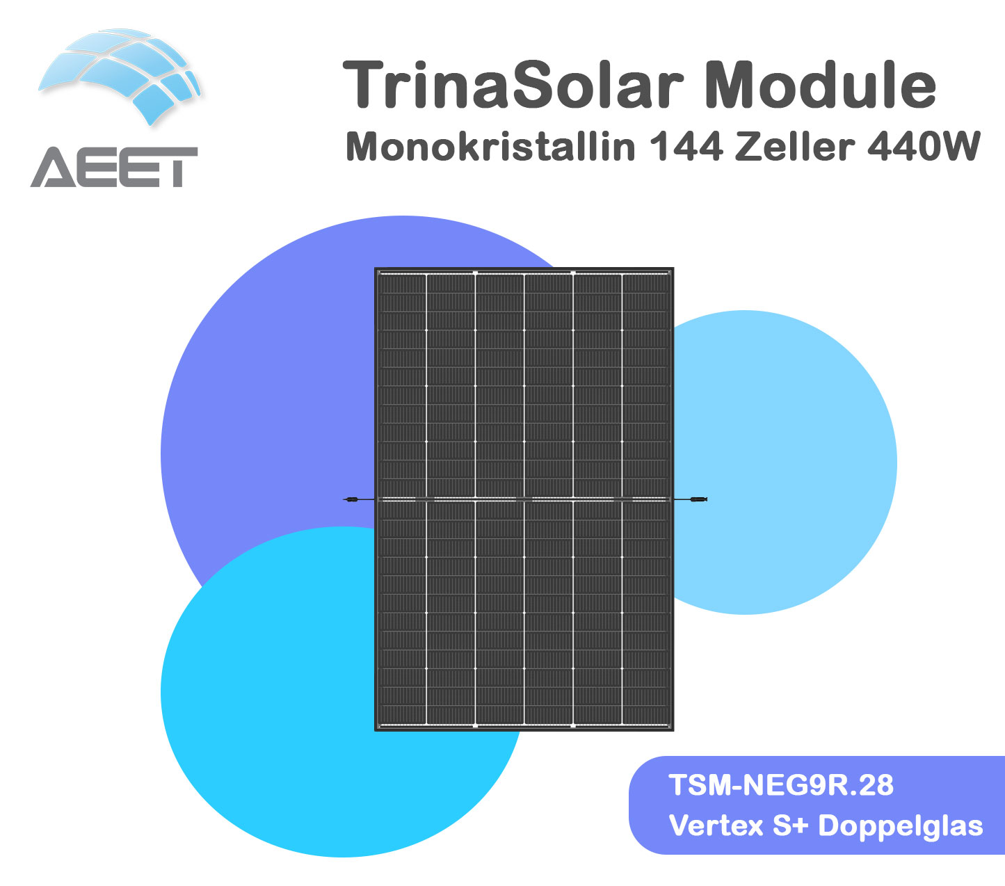 Solarmodule Trina 440 TSM-NEG9R.28 Vertex S+ Doppelglas Solarmodule Trina 440 TSM-NEG9R.28 Vertex S+ Doppelglas