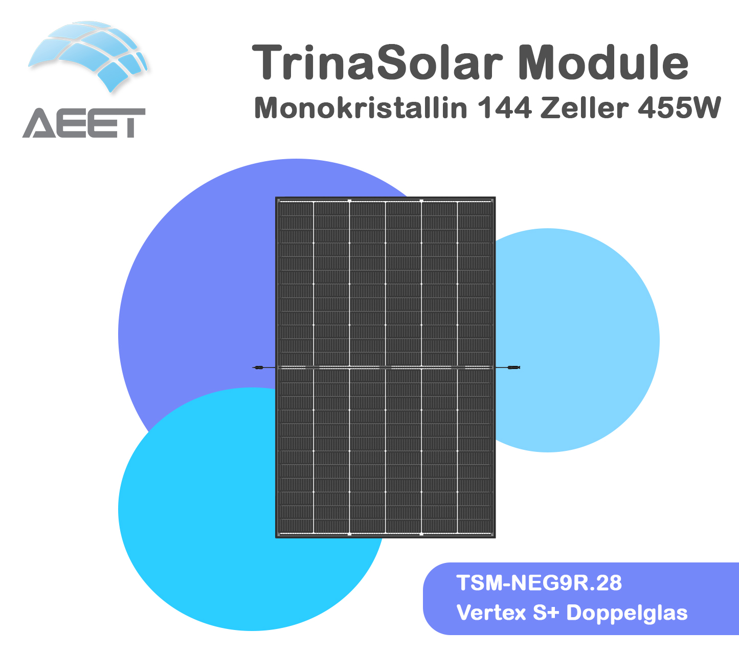 Solarmodule Trina 455 TSM-NEG9R.28 Vertex S+ Doppelglas