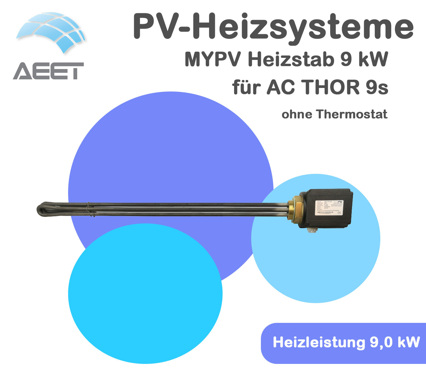MYPV Heizstab 9 kW für AC THOR 9s ohne Thermostat MYPV Heizstab 9 kW für AC THOR 9s ohne Thermostat