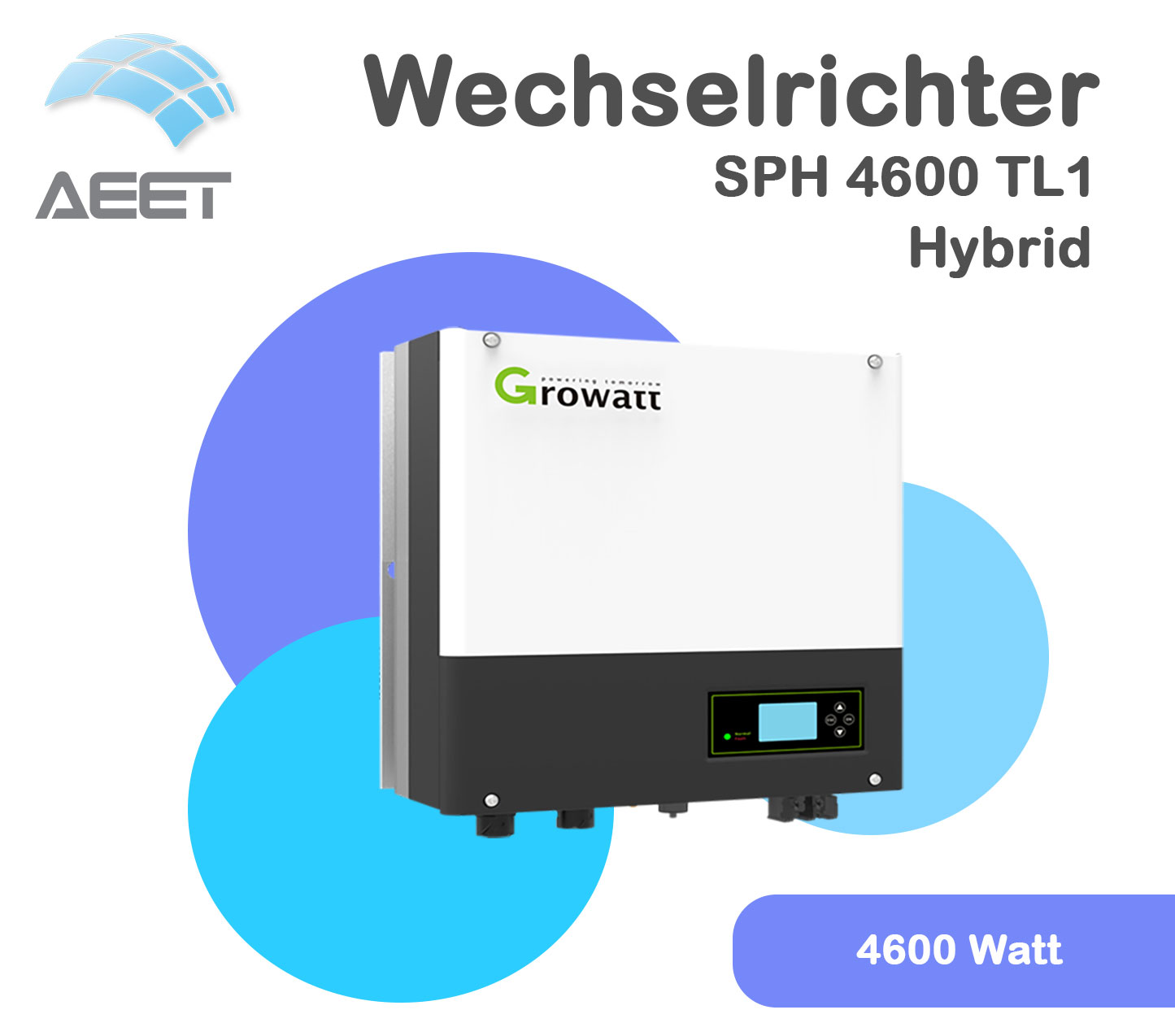 Growatt SPH 4600 | 1 Phasig inkl. CT für - DC Growatt SPH 4600 | 1 Phasig inkl. CT für - DC