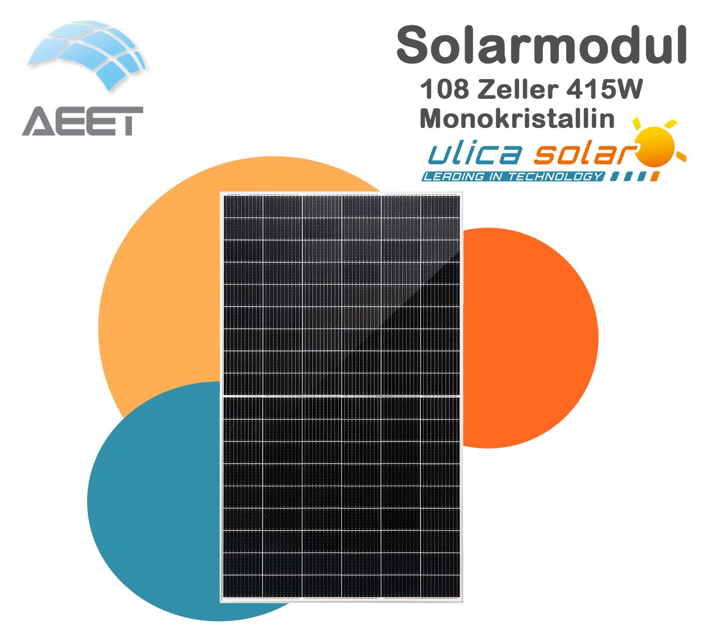 Solarmodul UlicaSolar UL-415M-108 | 415 Watt Mono